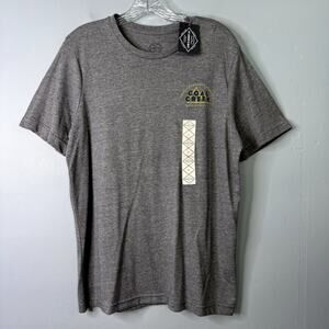 St. John's Bay Grey Coal Creek Fishing Heathred Gray Graphic T-Shirt Men's Sz S